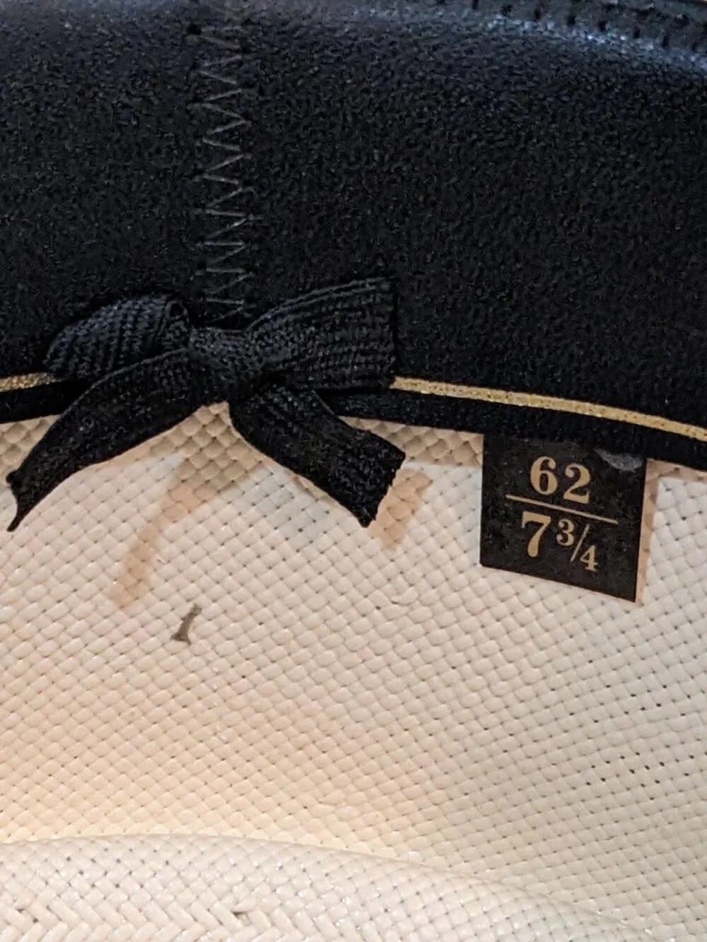 Churchill Ltd. Vintage Straw Vagabond Gambler Hat Size 17-3/4 - Picture 6 of 8